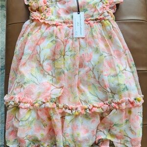 cupcakes & cashmere Kids Dress - Pink and Green Floral